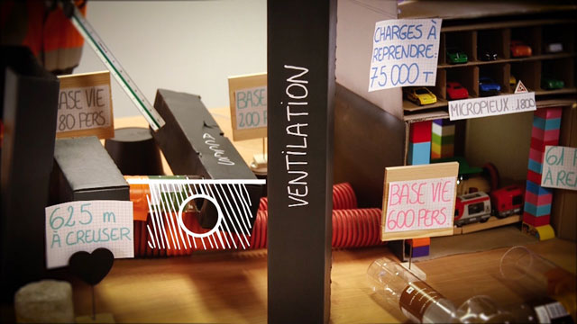 La maquette du chantier Eole à la Défense